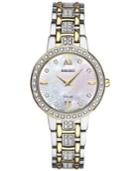 Seiko Women's Dress Solar Two-tone Stainless Steel Bracelet Watch 28mm Sup360