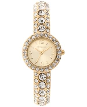 Style & Co. Women's Crystal-accent Gold-tone Cuff Bracelet Watch 26mm Sy016g