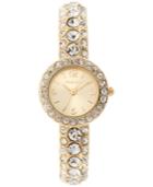 Style & Co. Women's Crystal-accent Gold-tone Cuff Bracelet Watch 26mm Sy016g