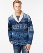 American Rag Men's Log Cabin Shawl Collar Sweater