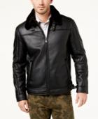 Inc International Concepts Men's Faux Leather Bomber Jacket, Created For Macy's