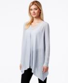 Eileen Fisher V-neck Handkerchief-hem Top