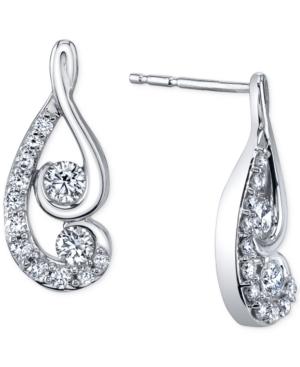 Proud Mom Designed By Jaime King Diamond Swirl Earrings (1/2 Ct. T.w.) In 14k White Gold