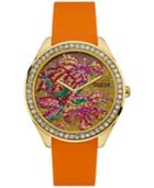Guess Women's Orange Silicone Strap Watch 44.5mm U0960l2