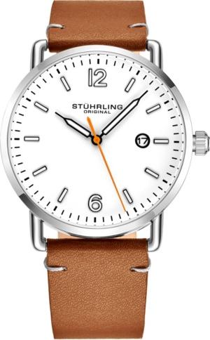 Stuhrling Original Men's Leather Strap Watch