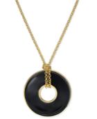 Erwin Pearl Atelier For Charter Club Gold-tone Circle Pendant Necklace, Created For Macy's