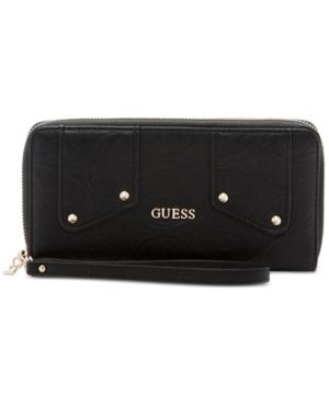 Guess Rikki Large Zip Around Wristlet Wallet
