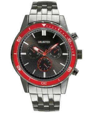 Unlisted Men's Chronograph Gunmetal Ion-plated Stainless Steel Bracelet Watch 50mm 10027770, Only At Macy's