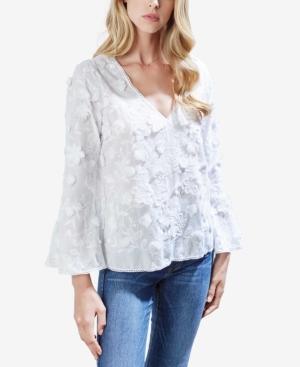Karen Kane Cotton Embroidered Top