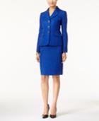 Le Suit Textured Tweed Skirt Suit