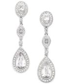 Eliot Danori Earrings, Silver-tone Pear And Marquise Cubic Zirconia Drop Earrings (10-7/8 Ct. T.w.)