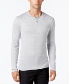 Alfani Collection Men's Heather Long-sleeve Henley, Classic Fit, Only At Macy's