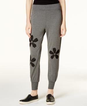 Maison Jules Lace-applique Jogger Pants, Created For Macy's