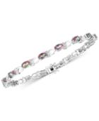 Amethyst (6 Ct. T.w.) & Diamond Accent Link Bracelet In Sterling Silver (also Available In Garnet, Mystic Topaz & Peridot)