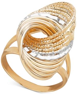 Two-tone Multi-row Love Knot Statement Ring