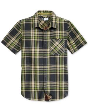 Lrg Men's Short-sleeve Big Cat Plaid Shirt