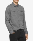 Calvin Klein Jeans Men's Herringbone Geo-print Shirt