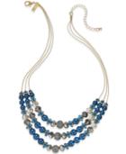 Inc International Concepts Gold-tone Teal Layer Drama Necklace, Only At Macy's