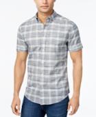 Tommy Hilfiger Men's Short-sleeve Mackerin Plaid Shirt