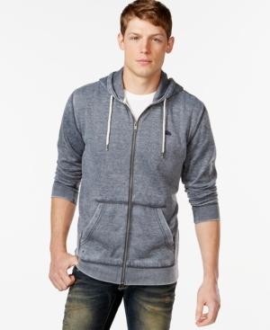 Quiksilver Zipper-front Drawstring Hoodie