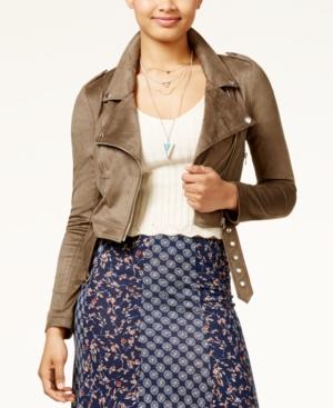 American Rag Juniors' Faux-suede Moto Jacket, Only At Macy's