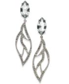 Danori Silver-tone Marquise Crystal Drop Earrings, Created For Macy's