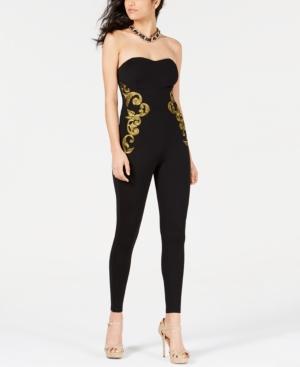 Guess Bianca Embroidered Strapless Jumpsuit