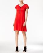 Kensie Zip-detail T-shirt Dress