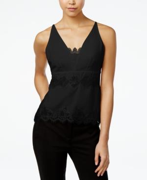 Xoxo Juniors' Lace-trim V-neck Top