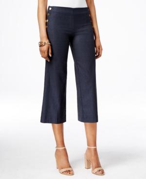 Inc International Concepts Cropped Wide-leg Pants, Only At Macy's