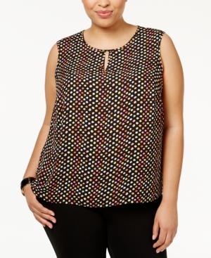 Kasper Plus Size Keyhole Shell