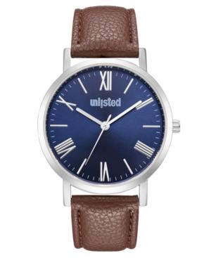 Unlisted Men's Brown Synthetic Leather Sport Watch, 40mm