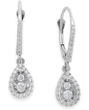 Diamond Teardrop Earrings In 14k White Gold (1/2 Ct. T.w.)