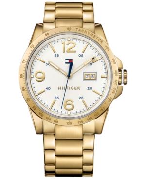 Tommy Hilfiger Men's Casual Sport Gold-tone Ion-plated Stainless Steel Bracelet Watch 46mm