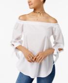 Love, Fire Juniors' Cotton Off-the-shoulder Top