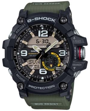 G-shock Men's Analog-digital Mudmaster Army Green Resin Strap 56x55mm Gg1000-1a3