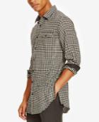 Kenneth Cole Reaction Men's Long Check Flannel Shirt