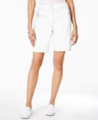 Karen Scott Ribbed-waistband Bermuda Shorts, Only At Macy's
