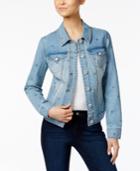 Style & Co Star-print Denim Jacket, Only At Macy's
