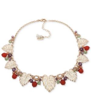 Lonna & Lilly Gold-tone Leaf & Bead Shaky Statement Necklace, 16 + 3 Extender
