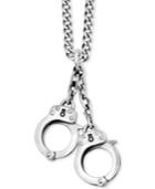 King Baby Men's Handcuff Pendant Necklace In Sterling Silver