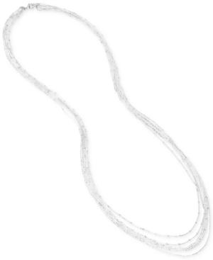 Six-row Frontal Necklace In Silver-plated Metal