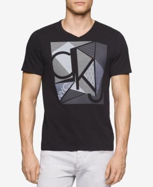 Calvin Klein Men's Mixed Technique Graphic-print T-shirt