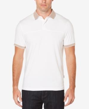 Perry Ellis Men's Check-trim Cotton Polo