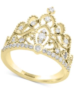 D'oro By Effy Diamond Crown Statement Ring (3/8 Ct. T.w.) In 14k Gold