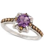 Le Vian Chocolatier Amethyst (3/4 Ct. T.w.) And Diamond (3/8 Ct. T.w.) Ring In 14k White Gold