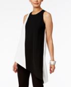 Alfani Colorblocked Asymmetrical Tunic, Only At Macy's