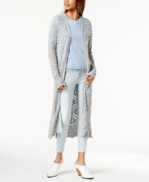 One Hart Juniors' Crochet Duster Cardigan, Created For Macy's