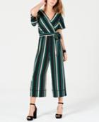 As U Wish Juniors' Faux-wrap Jumpsuit