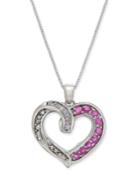Ruby (3/4 Ct. T.w.) & Diamond Accent 18 Pendant Necklace In Sterling Silver